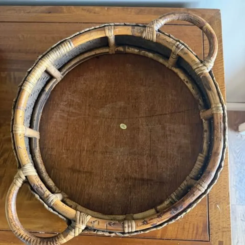 Ceramic Casserole Dish with Woven Rattan Carrier
